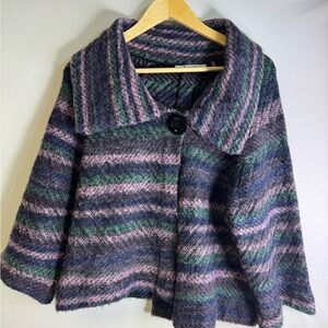 Vintage mohair blend single button swing cardigan